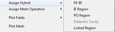 Assign Hybrid menu option expanded.