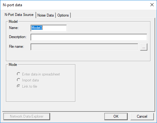 N=Port Data dialog.