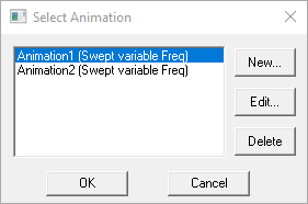 Select Animation dialog.