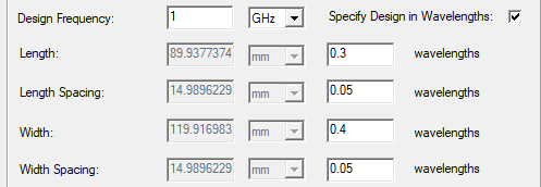 Antenna Array Setup dialog, array geometry tab, Layout