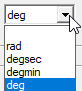 Unit of Measurement Drop-Down Menu