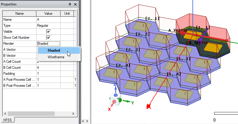 Properties window. Model in modeler window.