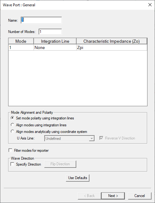 Waveport: General dialog.