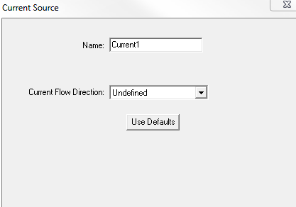 Current Source dialog.