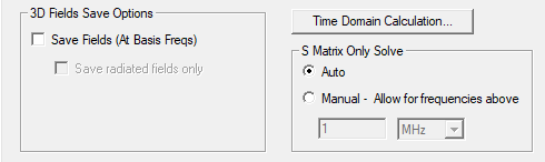 3D Fields Save Options groupbox.