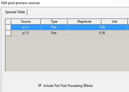 Edit Post process sources dialog.