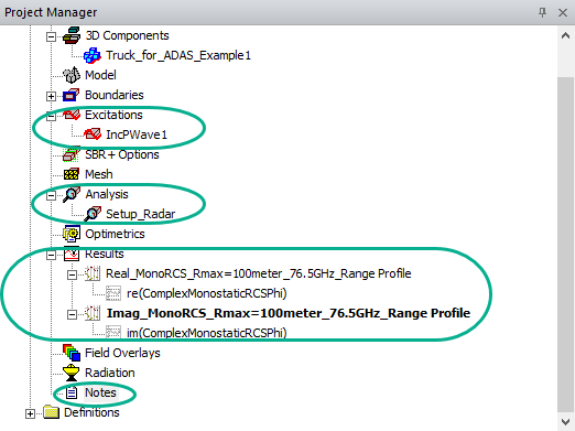Project Manager window, project tree expanded.