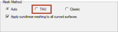 Mesh Method Selection