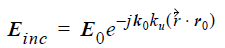 Equation for incident plane wave.