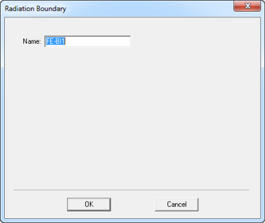 Radiation Boundary dialog.