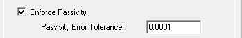 Enforce Passivity option highlighted.