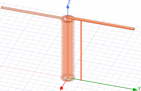 3D Modeler view of the UHF probe